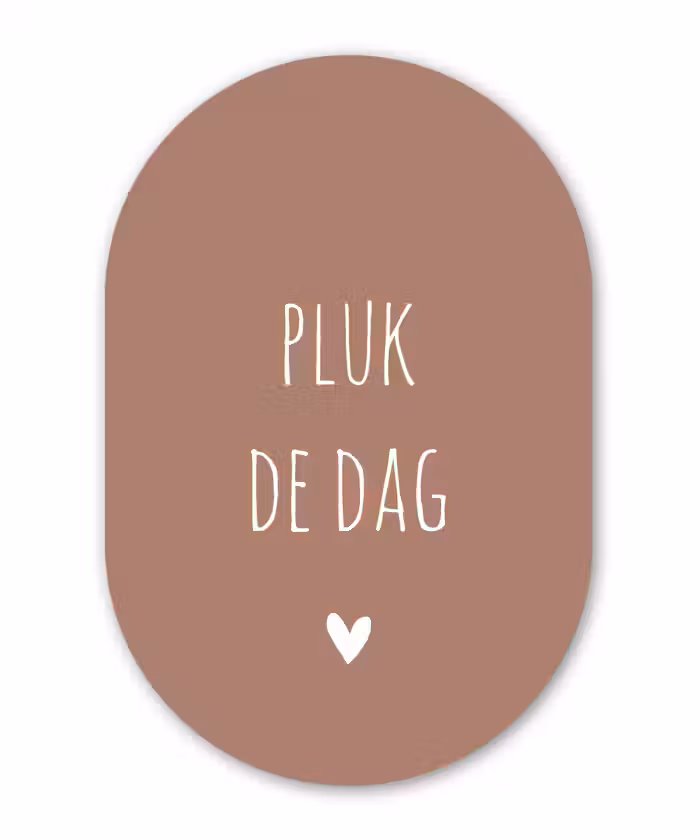 Carpe diem - Spreuken - Pluk de dag - Quotes Wandcirkel Ovaal Forex klein -3d