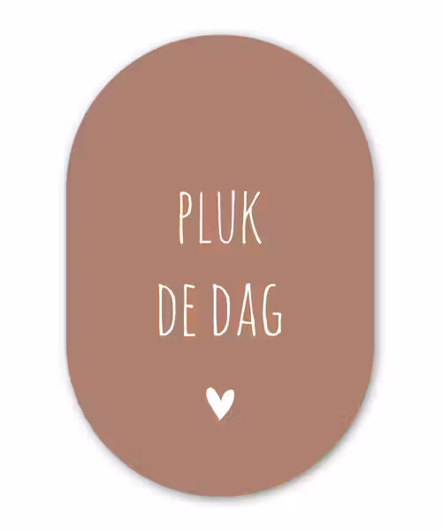 Carpe diem - Spreuken - Pluk de dag - Quotes Wandcirkel Ovaal Forex klein -3d