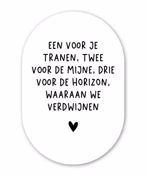 De horizon waaraan we verdwijnen - Quotes - Spreuken - Bløf Wandcirkel Ovaal Forex klein -3d