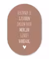 Herinner je gisteren droom over morgen geniet vandaag - Quotes - Spreuken Wandcirkel Ovaal Forex klein -3d
