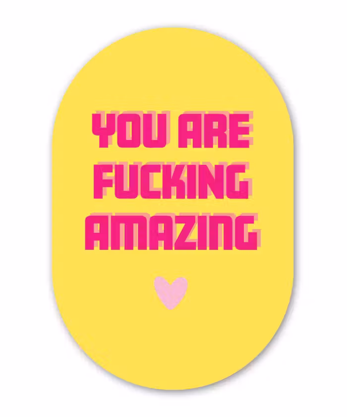 Forexbild Oval - Gelb - Valentinstag - Text
