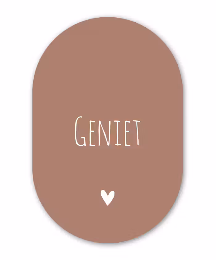 Geniet - Spreuken - Quotes Wandcirkel Ovaal Forex klein -3d