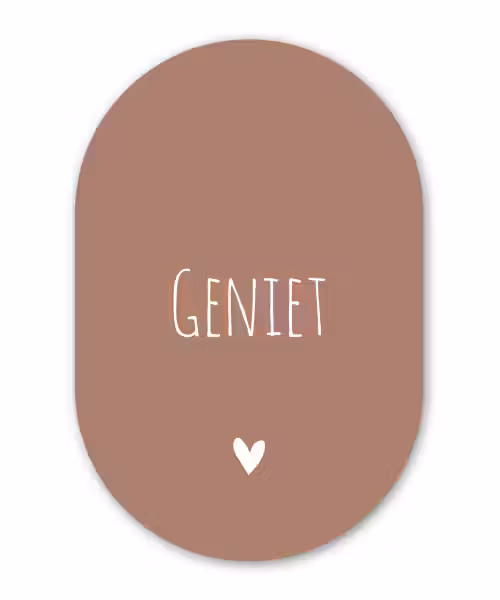 Geniet - Spreuken - Quotes Wandcirkel Ovaal Forex klein -3d