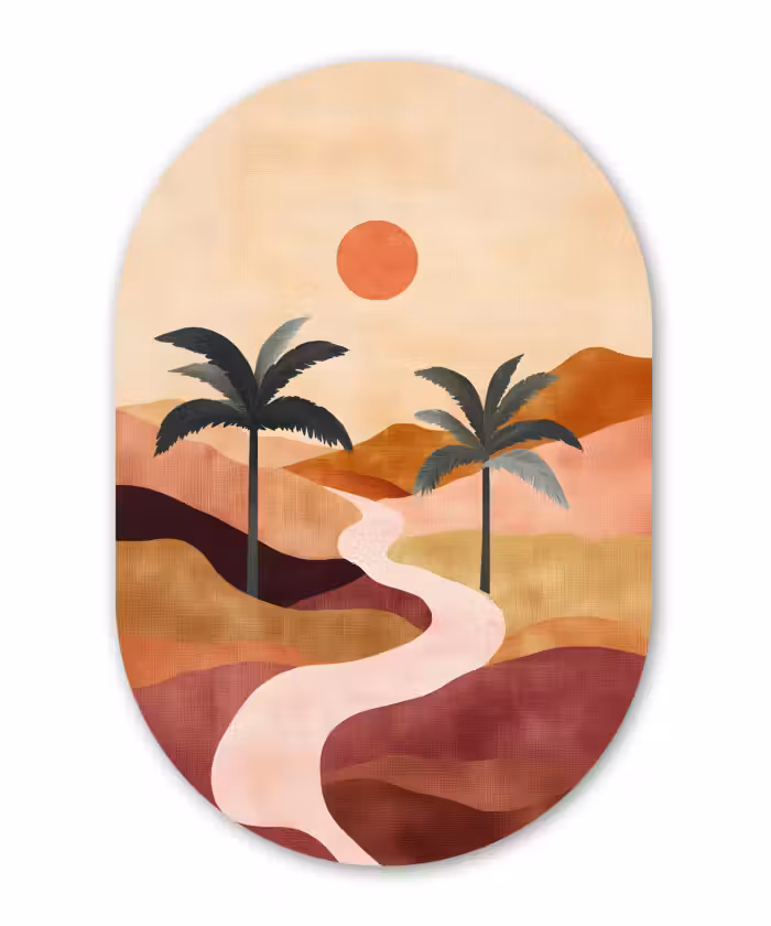 Forexbild Oval - Hügel - Palmen - Abstrakt