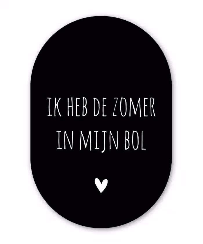 Ik heb de zomer in mijn bol - Quotes - Spreuken - André Hazes Wandcirkel Ovaal Forex klein -3d