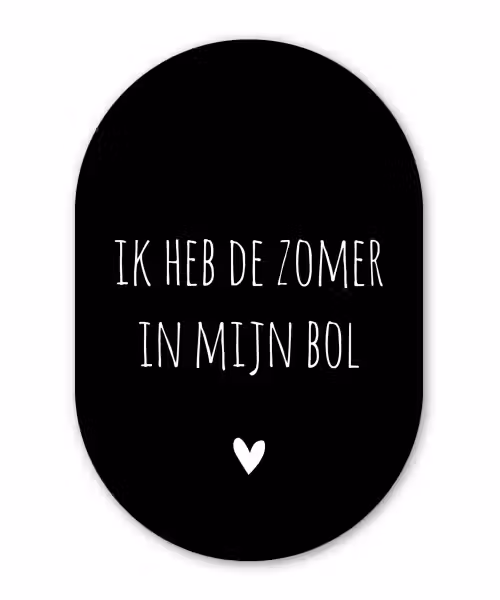 Ik heb de zomer in mijn bol - Quotes - Spreuken - André Hazes Wandcirkel Ovaal Forex klein -3d