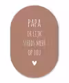 Papa ik lijk steeds meer op jou - Spreuken - Quotes - Stef Bos Wandcirkel Ovaal Forex klein -3d