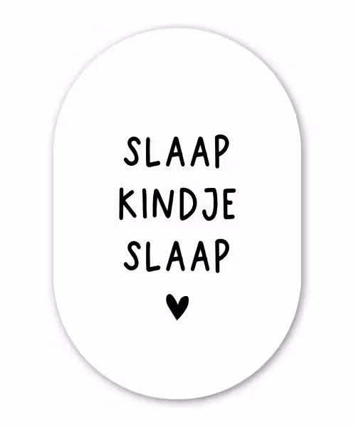 Slaap kindje slaap - Spreuken - Quotes Wandcirkel Ovaal Forex klein -3d