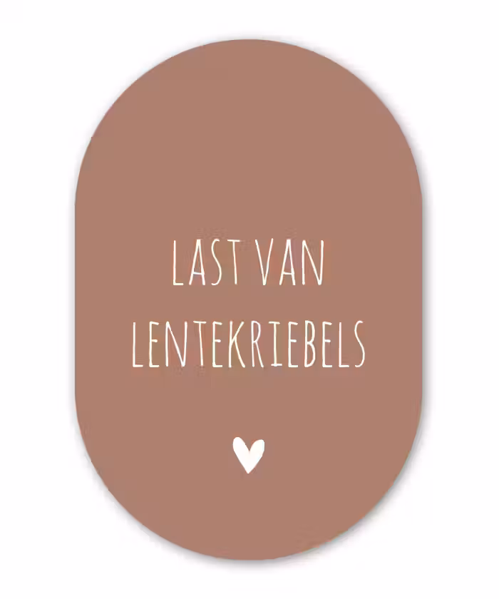 Spreuken - Last van lentekriebels - Quotes Wandcirkel Ovaal Forex klein -3d