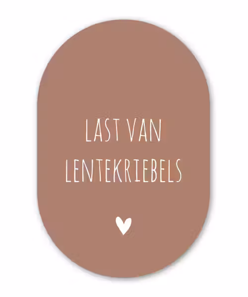 Spreuken - Last van lentekriebels - Quotes Wandcirkel Ovaal Forex klein -3d
