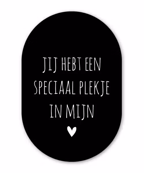 Spreuken - Een speciaal plekje in mijn hart - Quotes Wandcirkel Ovaal Forex klein -3d