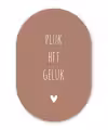 Spreuken - Pluk het geluk - Quotes Wandcirkel Ovaal Forex klein -3d