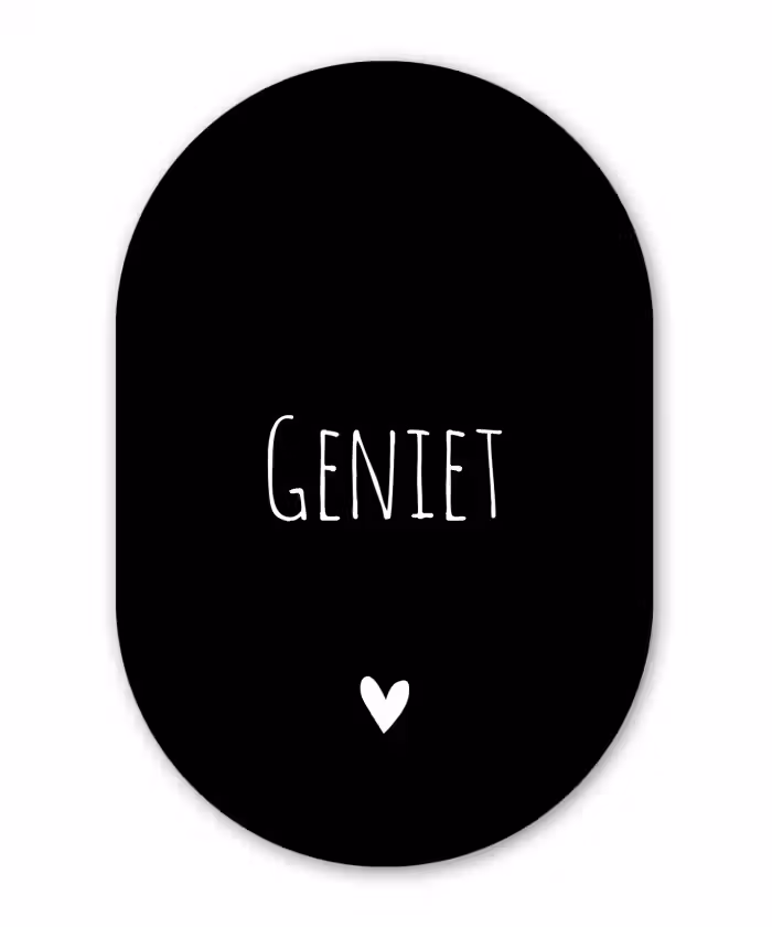 Spreuken - Geniet - Quotes Wandcirkel Ovaal Forex klein -3d