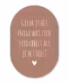 Spreuken - Geluk is het enige wat zich verdubbelt - Quotes Wandcirkel Ovaal Forex klein -3d