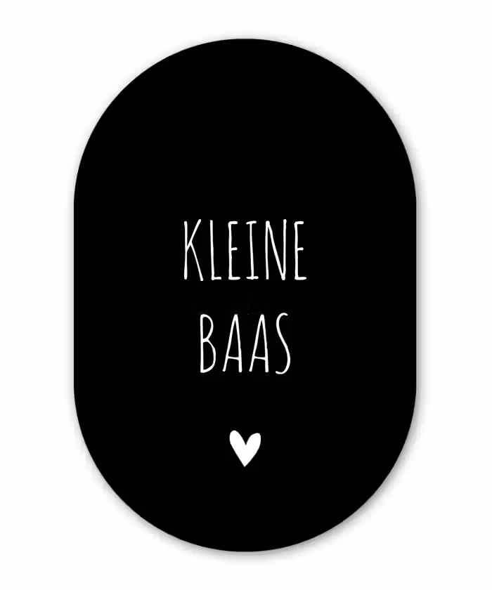 Spreuken - Kleine baas - Quotes Wandcirkel Ovaal Forex klein -3d