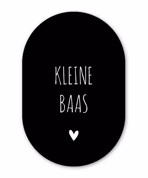 Spreuken - Kleine baas - Quotes Wandcirkel Ovaal Forex klein -3d