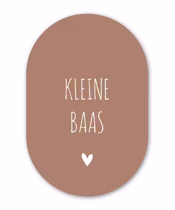 Spreuken - Kleine baas - Quotes Wandcirkel Ovaal Forex klein -3d