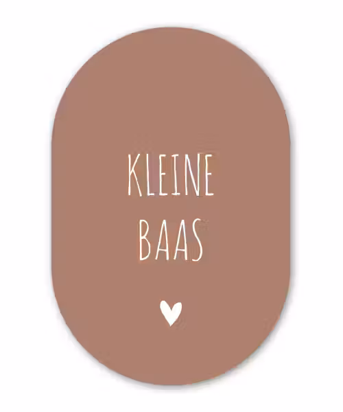 Spreuken - Kleine baas - Quotes Wandcirkel Ovaal Forex klein -3d