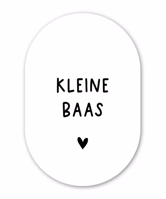 Spreuken - Kleine baas - Quotes Wandcirkel Ovaal Forex klein -3d