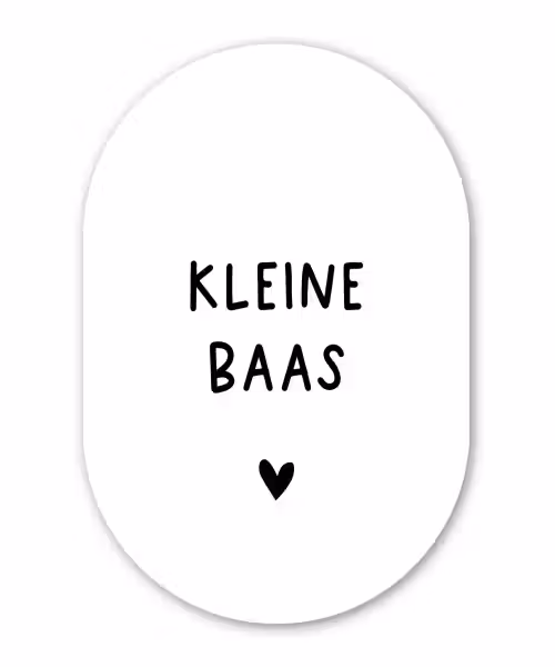 Spreuken - Kleine baas - Quotes Wandcirkel Ovaal Forex klein -3d
