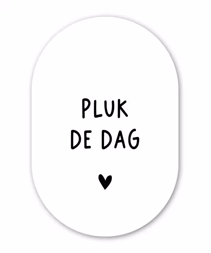 Spreuken - Pluk de dag - Quotes - Carpe diem Wandcirkel Ovaal Forex klein -3d