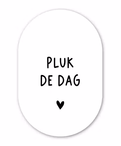 Spreuken - Pluk de dag - Quotes - Carpe diem Wandcirkel Ovaal Forex klein -3d