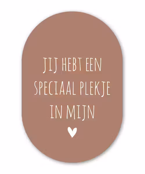 Spreuken - Quotes- Een speciaal plekje in mijn hart Wandcirkel Ovaal Forex klein -3d