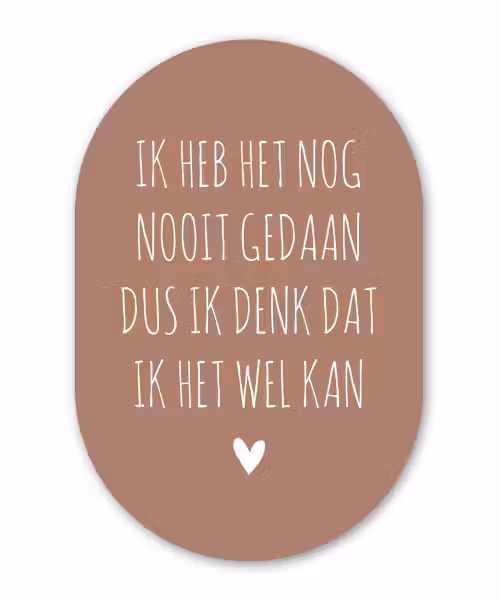 Pippi Langkous - Spreuken - Quotes - Ik heb het nog nooit gedaan dus Wandcirkel Ovaal Forex klein -3d