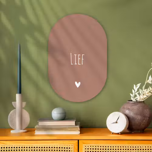 Spreuken - Quotes - Lief Wandcirkel Ovaal Forex klein -sfeer2