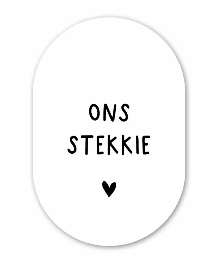 Ons stekkie - Quotes - Spreuken Wandcirkel Ovaal Forex klein -3d
