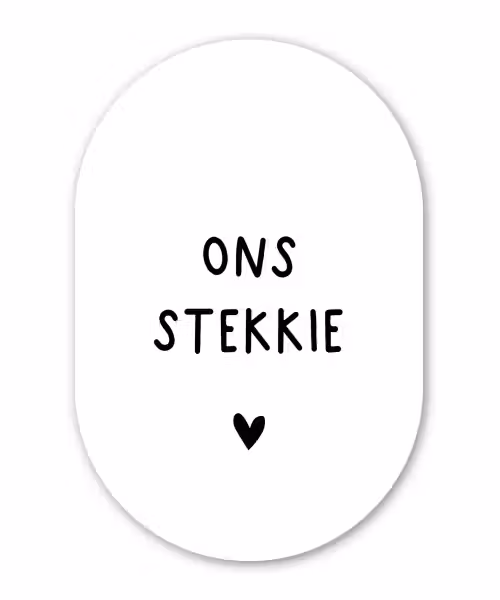 Ons stekkie - Quotes - Spreuken Wandcirkel Ovaal Forex klein -3d