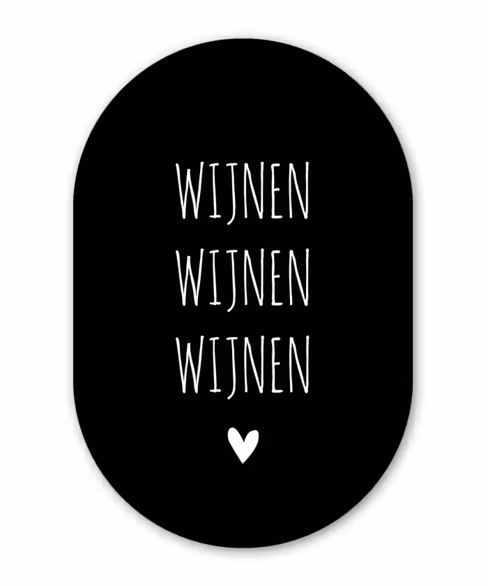 Wijnen wijnen wijnen - Quotes - Spreuken Wandcirkel Ovaal Forex klein -3d