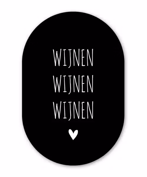 Wijnen wijnen wijnen - Quotes - Spreuken Wandcirkel Ovaal Forex klein -3d