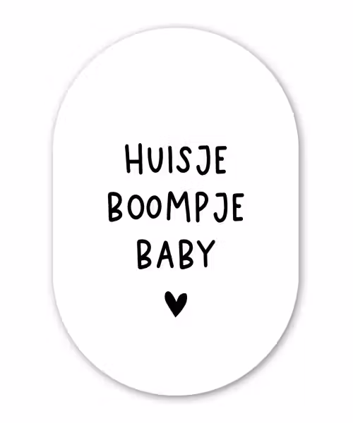 Huisje boompje baby - Spreuken - Quotes Wandcirkel Ovaal Forex klein -3d