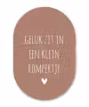 Quotes - Geluk zit in een klein rompertje - Spreuken Wandcirkel Ovaal Forex klein -3d