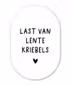 Quotes - Last van lentekriebels - Spreuken Wandcirkel Ovaal Forex klein -3d