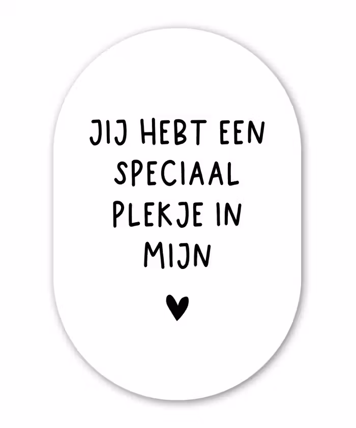 Quotes - Een speciaal plekje in mijn hart - Spreuken Wandcirkel Ovaal Forex klein -3d