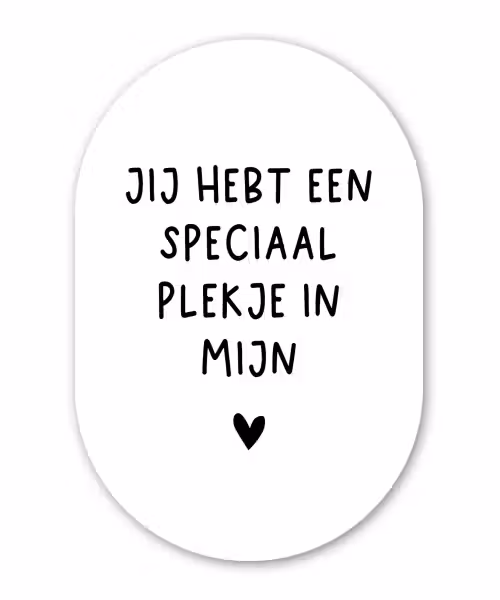 Quotes - Een speciaal plekje in mijn hart - Spreuken Wandcirkel Ovaal Forex klein -3d