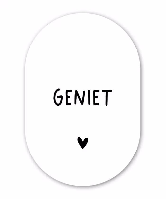 Quotes - Geniet - Spreuken Wandcirkel Ovaal Forex klein -3d