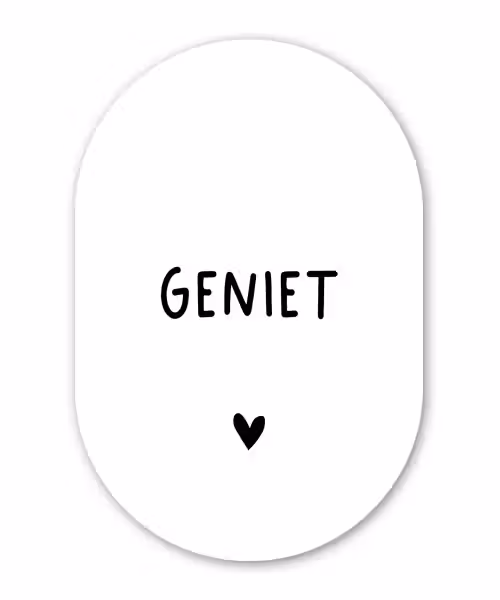 Quotes - Geniet - Spreuken Wandcirkel Ovaal Forex klein -3d