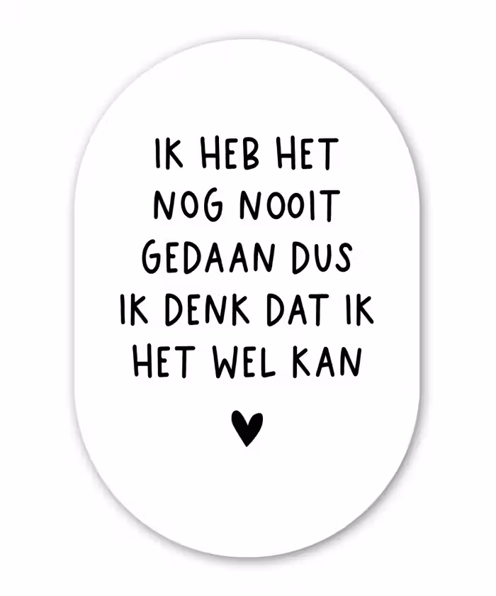 Quotes - Ik heb het nog nooit gedaan dus - Spreuken - Pippi Langkous Wandcirkel Ovaal Forex klein -3d