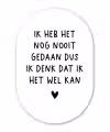 Quotes - Ik heb het nog nooit gedaan dus - Spreuken - Pippi Langkous Wandcirkel Ovaal Forex klein -3d