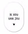 Quotes - Ik hou van jou - Spreuken Wandcirkel Ovaal Forex klein -3d