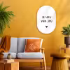 Quotes - Ik hou van jou - Spreuken Wandcirkel Ovaal Forex klein -sfeer4