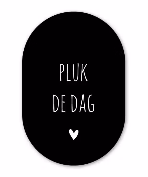 Quotes - Pluk de dag - Spreuken - Carpe diem Wandcirkel Ovaal Forex klein -3d