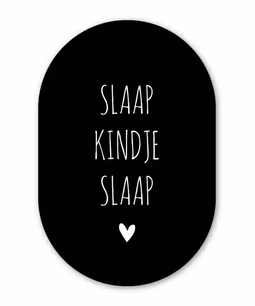 Quotes - Slaap kindje slaap - Spreuken Wandcirkel Ovaal Forex klein -3d