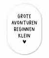 Quotes - Spreuken - Grote avonturen beginnen klein Wandcirkel Ovaal Forex klein -3d