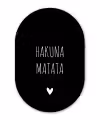 Quotes - Spreuken - Hakuna matata Wandcirkel Ovaal Forex klein -3d