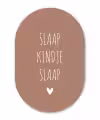 Quotes - Spreuken - Slaap kindje slaap Wandcirkel Ovaal Forex klein -3d