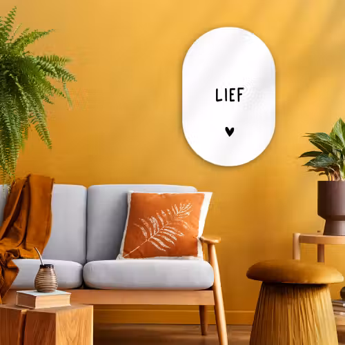 Quotes - Lief - Spreuken Wandcirkel Ovaal Forex klein -sfeer4